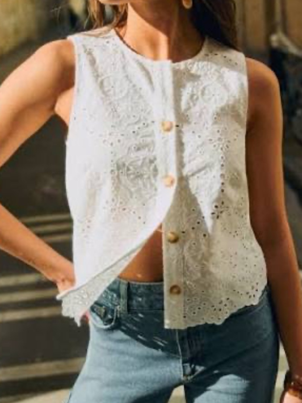 Sezane Roni Sleeveless Top